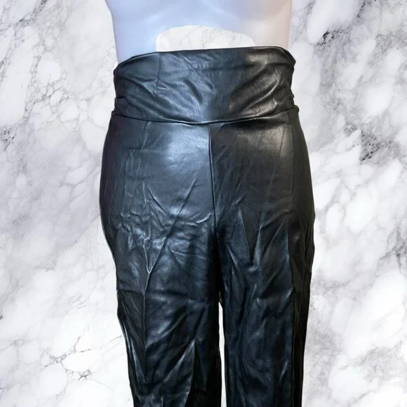 Nookie Viktoria Faux Leather Pants Matte Black